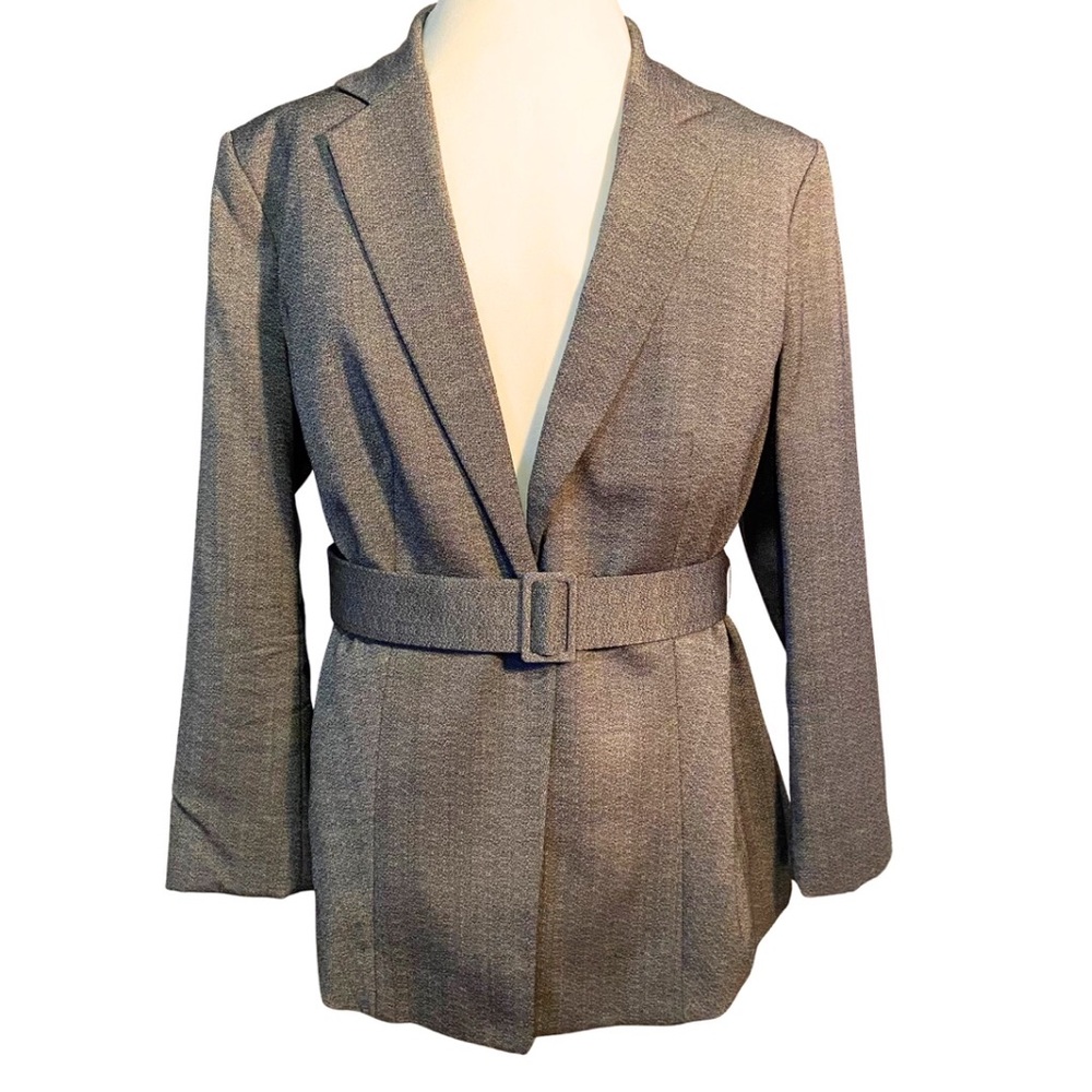Hugo Boss Women's Gray Belted Suit Jacket